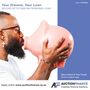 Unlock Your Dreams with a Personal Loan! Your Dreams, Your Loan Secure up to R300,000 Personal Loan Hey Dreamers! Ready to turn your dreams into reality? Secure a Personal Loan today and make it happen! No Hidden Costs | Instant Qualification | Quick & Hassle-Free Transparent finance is our promise. Experience the power of CashPower - where dreams come true without hidden surprises! Apply Online Now for Instant Approval: https://www.auctionfinance.co.za/cashpower/ #CashPowerLoans #FinancialFreedom #DreamBig #TransparentFinance #InstantApproval #NoHiddenCosts #TakeControl #DreamsComeTrue #LoveYourDreams #SeasonOfLove Act now, Dreamer! Your dreams, your loan. Secure your financial future with a CashPower Loan today. Apply today!