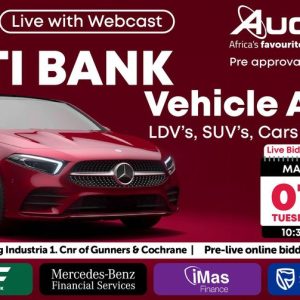 MULTI BANK VEHICLE AUCTION - EPPING | AUCOR CAPE TOWN | 7 May 10:30 | https://bit.ly/3UvbyOn 44 Gunners Circle, Epping Industria 1. Cnr of Gunners & Cochrane, Cape Town. Secure pre-approved bank finance, contact Mathilda Fourie on 082 337 2210 | www.auctionfinance.co.za #AuctionFinance #AucorCape #mfc #StandardBank Auth. FSP34936 Heat up with a new ride. Come & bid on our Multi Bank Vehicle Auction. Live on-site with webcast bidding starts on Tuesday, 07 May at 10:30. Pre-webcast online bidding available from 03 May at 09:30. Register & Bid | https://bit.ly/3UvbyOn or download our Aucorlive App | onelink.to/aucorlive Viewing Days are on Friday, 03 May from 09:00 to 15:00 & Monday, 06 May from 09:00 to 16:00 at 144 Gunners Circle, Epping Industria 1. Cnr of Gunners & Cochrane, Cape Town. Viewing will be held strictly by appointment and per schedule. For general enquiries call us on 021 534 4446. ---------------------------------------- Online Tutorial Videos: https://bit.ly/2YV3lXc ---------------------------------------- Auction Finance Secure pre-approval bank finance, call Mathilda on 082 337 2210 mathilda@auctionfinance.co.za www.auctionfinance.co.za Auth. FSP24936