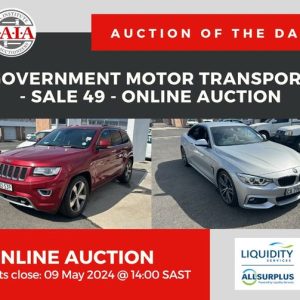GOVERNMENT MOTOR TRANSPORT ONLINE AUCTION – Retreat, Western Cape | Liquidity Services SA | Ends 9 May 2024 | www.liquidityservices.co.za Secure pre-approved bank finance, contact Mathilda Fourie on 082 337 2210 | www.auctionfinance.co.za #AuctionFinance #GovernmentCapeGovernment #CapeTown #LiquidityServices Auth. FSP34936