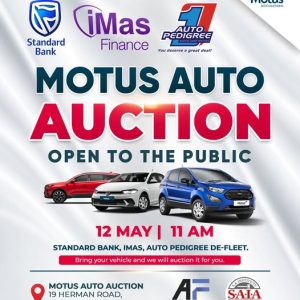 STANDARD BANK VEHICLE AUCTION – GAUTENG | 12 MAY 2025 | www.motusaa.co.za Secure pre-approved bank finance, contact Carin Visser +27826547232 | https://auctionfinance.co.za Auth. FSP34936